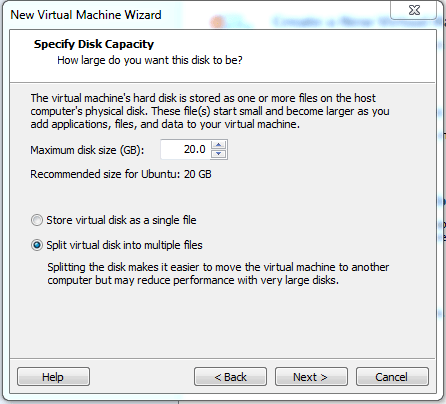 New virtual machine wizard